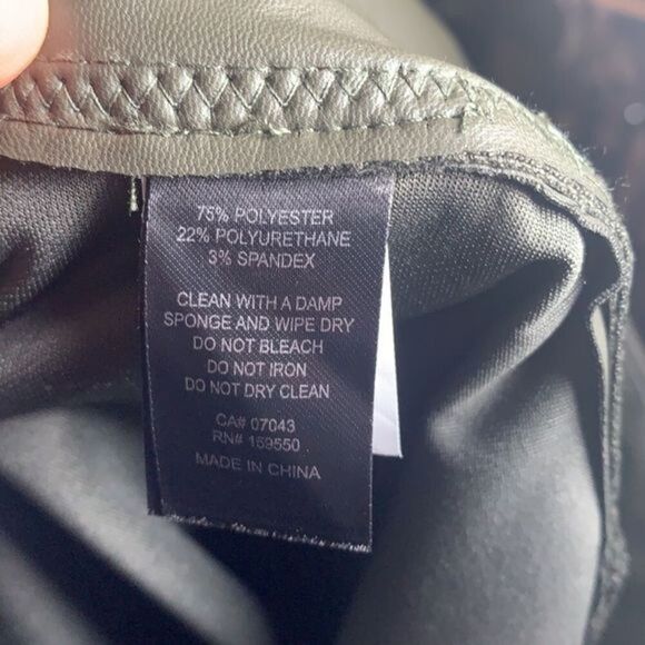 Matteson Grey Leather Style Leggings NWT - Picture 6 of 6